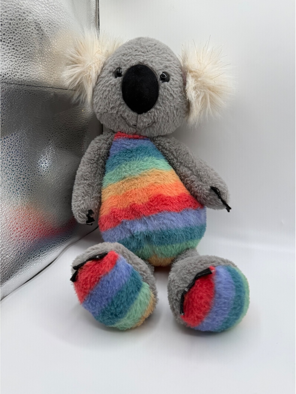 FAO Schwarz Rainbow Striped Koala Plush Toy